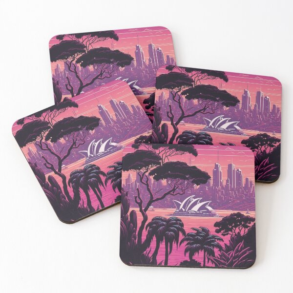 Item preview, 80s Synthwave cyberpunk Australia Sydney designed and sold by RESToRAPTOR.