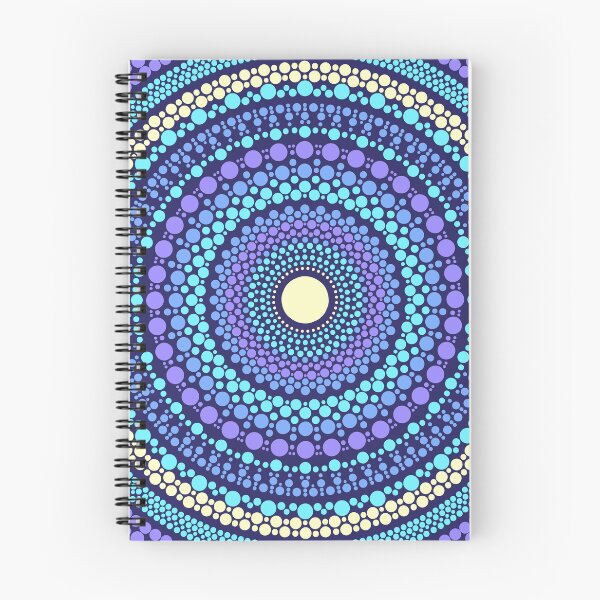 Item preview, Purple, blue and yellow dotted mandala design designed and sold by ColoreDots.