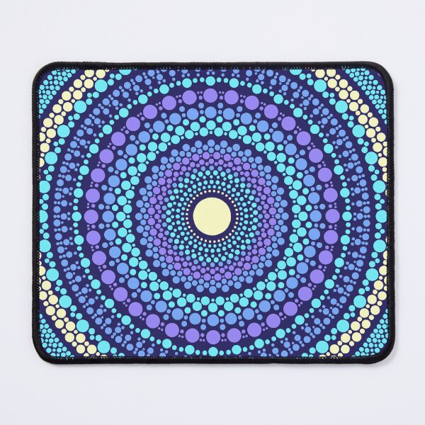 Item preview, Purple, blue and yellow dotted mandala design designed and sold by ColoreDots.