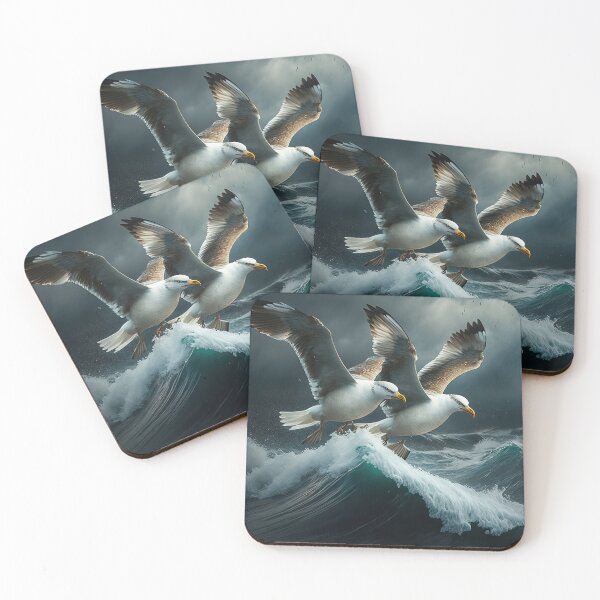 Item preview, seagulls on a wave designed and sold by artyficial-.