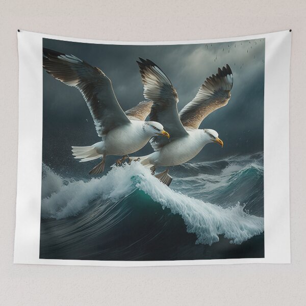 Item preview, seagulls on a wave designed and sold by artyficial-.