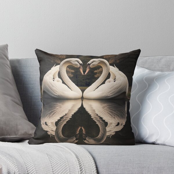 Artikelvorschau, swans in love reflection entworfen und verkauft von artyficial-.