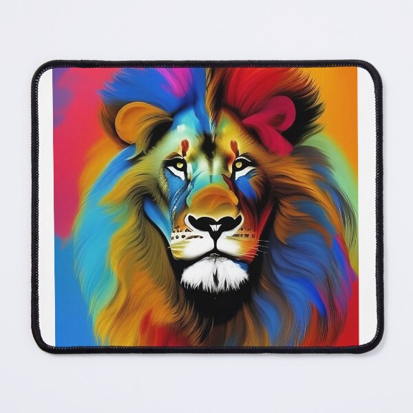 Item preview, colorful lion head designed and sold by JuliVogel.