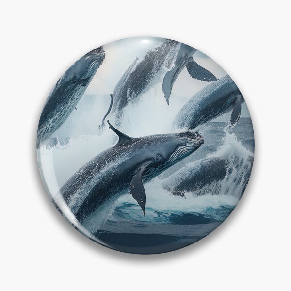 Item preview, whales jumping out of the water designed and sold by artyficial-.