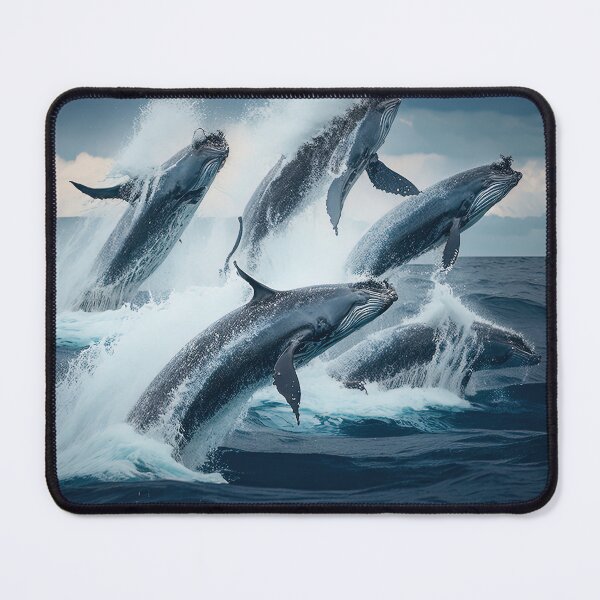 Item preview, whales jumping out of the water designed and sold by artyficial-.