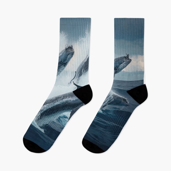 Item preview, whales jumping out of the water designed and sold by artyficial-.