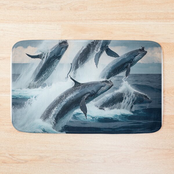 Item preview, whales jumping out of the water designed and sold by artyficial-.