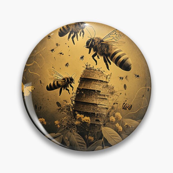 Item preview, yellow swarm of bees designed and sold by artyficial-.