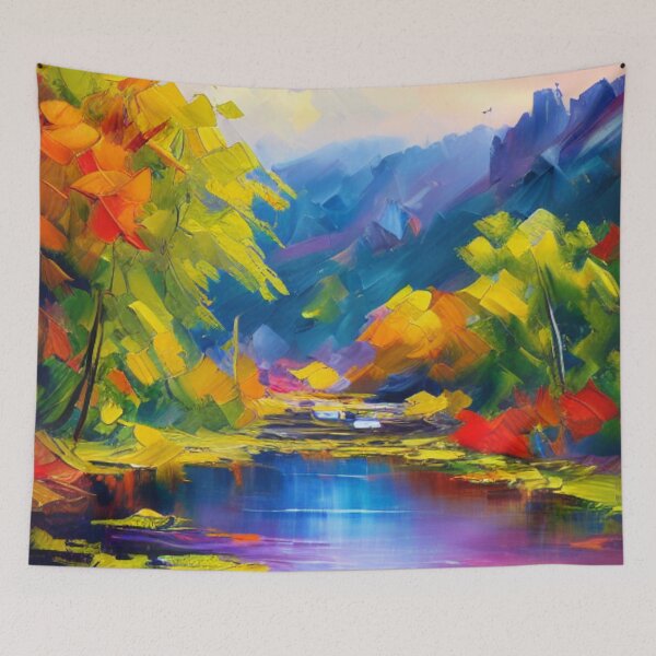 Artikelvorschau, Flusslandschaft entworfen und verkauft von HOMEDESIGNPRINT.