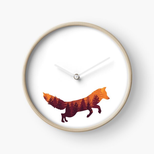 Forest Fox Clock