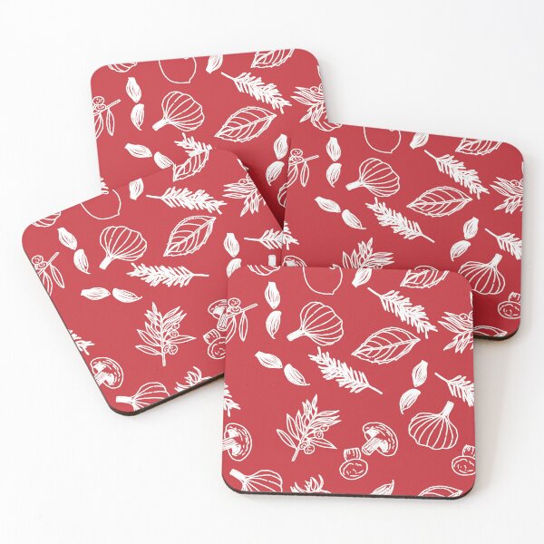 Item preview, Kitchen Pattern Red & White designed and sold by BirdsNatureArt.