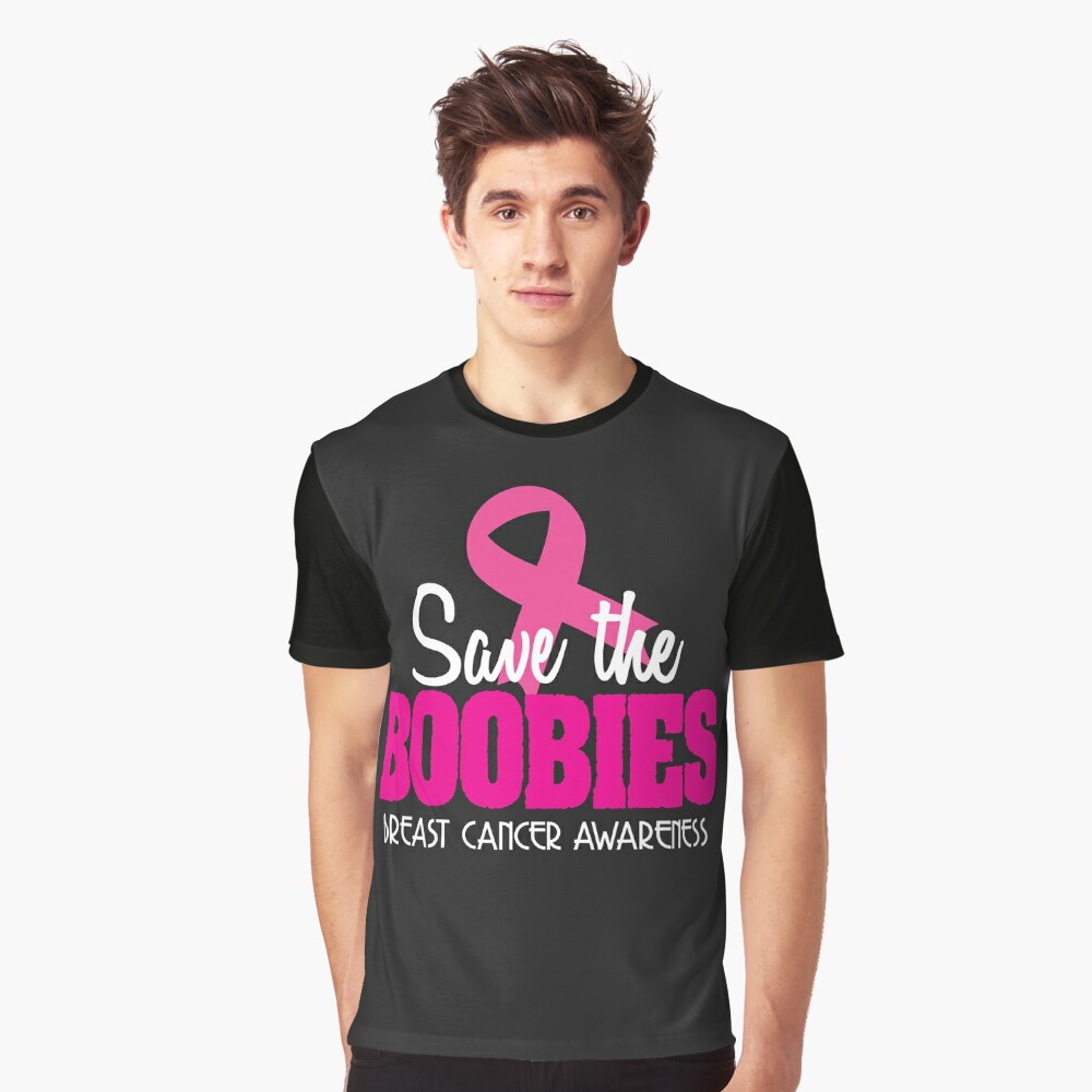 Raise A Glass For The Boobs Breast Cancer Awareness T-Shirt - BrewSwag