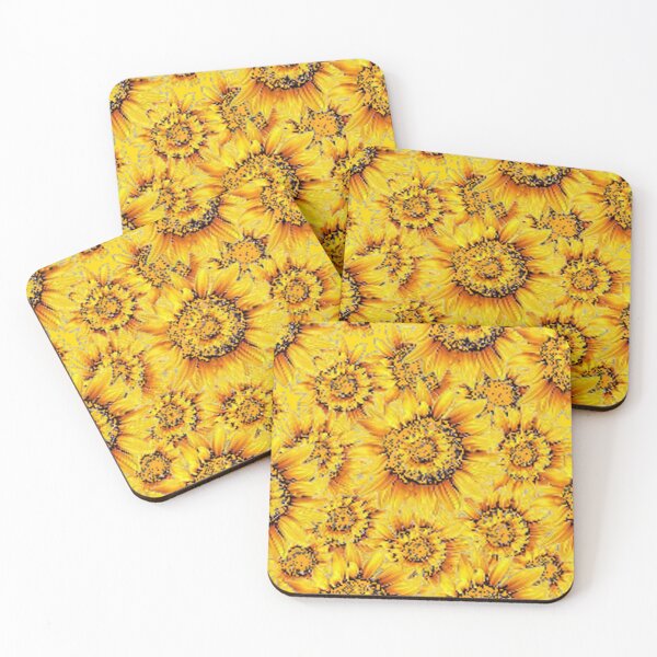 Item preview,  SUNFLOWER GOLDEN ABSTRACT PATTERN FLORAL DESIGN ART designed and sold by sharlesart.