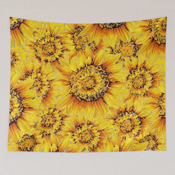 Item preview,  SUNFLOWER GOLDEN ABSTRACT PATTERN FLORAL DESIGN ART designed and sold by sharlesart.