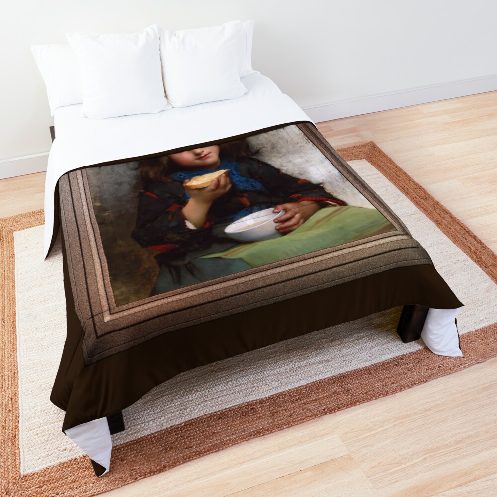 Le Casse-Croûte by Léon-Jean-Basile Perrault Remastered Xzendor7 Classical Art Old Masters Reproductions Comforter