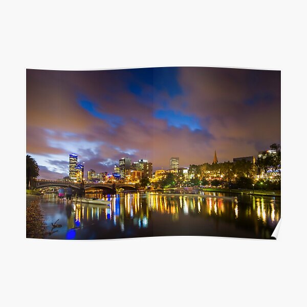 The Yarra at night Poster