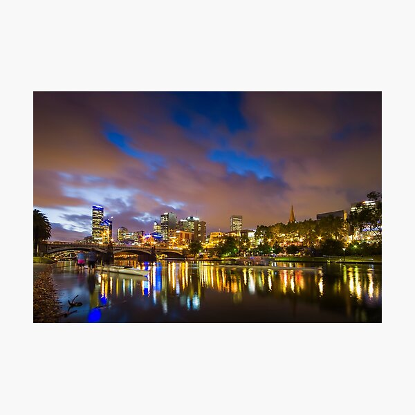 The Yarra at night Photographic Print