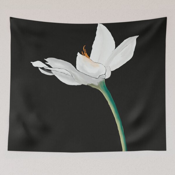 Item preview, White Flower on Black designed and sold by designs-by-ann.