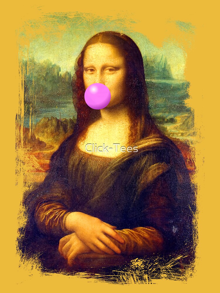 Mona Lisa with Bubble Gum' by Master Collection as a door poster or door  sticker