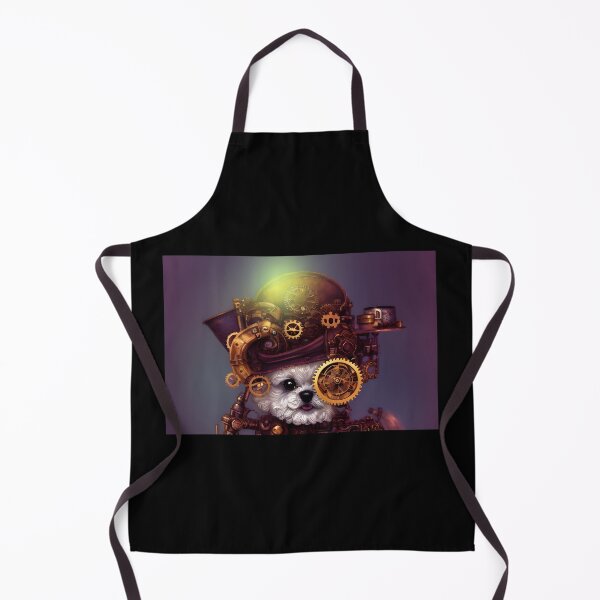 Item preview, Steampunk Bichon Frisse Puppy - A Masterpiece of Ethereal Epicness in Digital Art - AI Generated designed and sold by Mechanical-Artt.