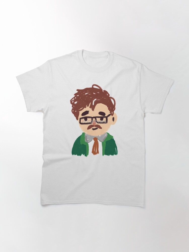 Aperçu 3 sur 7. T-shirt classique avec l'œuvre Harvey de Stardew Valley créée et vendue par MrCarlosShop.