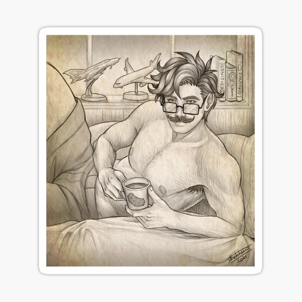 Aperçu de l'œuvre Série Pin-up Bachelor - Harvey Premium créée et vendue par MrCarlosShop.