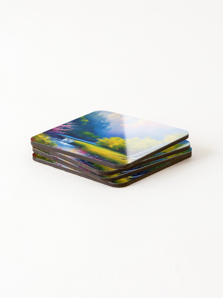 Thumbnail 4 of 5, Coasters (Set of 4), Sun Rays designed and sold by HOMEDESIGNPRINT.