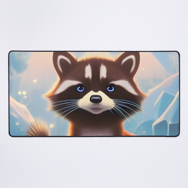 Cute racoon kit, cartoon drawing, Ai Generated Art | Art Board Print