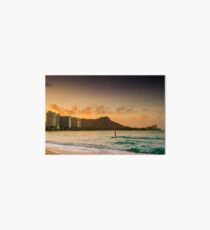 Morning Surf in Waikiki, Hawaii. Art Board