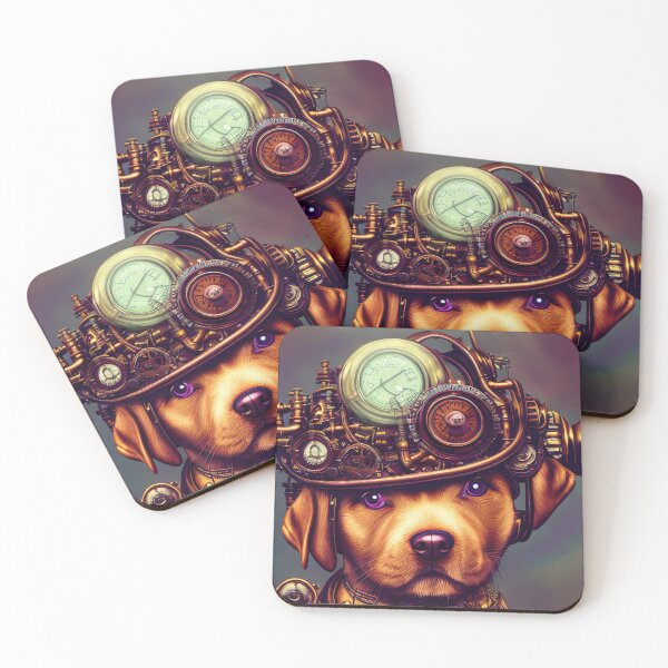 Item preview, Steampunk Labrador Puppy - A Masterpiece of Ethereal Epicness in Digital Art - AI Generated designed and sold by Mechanical-Artt.