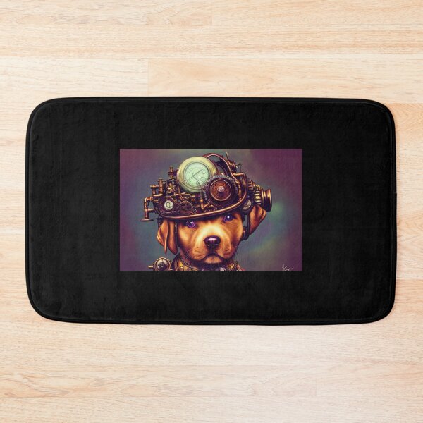 Item preview, Steampunk Labrador Puppy - A Masterpiece of Ethereal Epicness in Digital Art - AI Generated designed and sold by Mechanical-Artt.