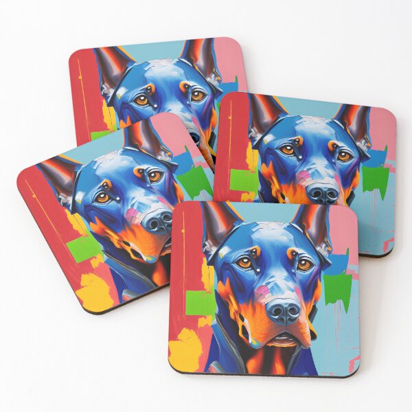 Item preview, Dobermann OilPainting Design designed and sold by AwesomeWallArt.