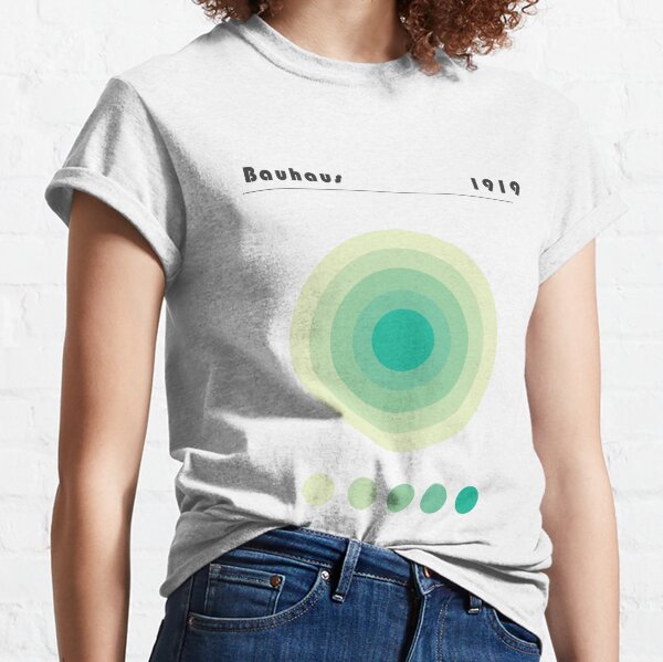 Bauhaus Monochromatic Wheel homage Modern Gallery Abstract Poster Classic T-Shirt