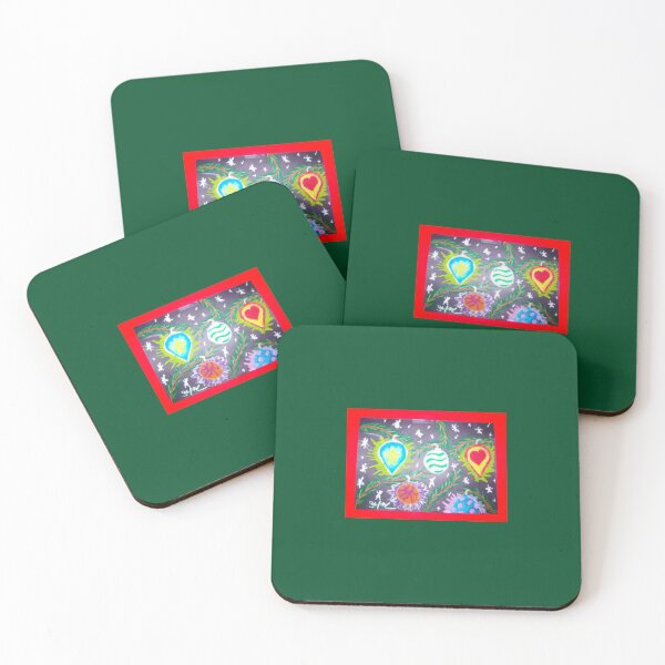 Item preview, Holiday Bulbs Oil Pastel on Paper designed and sold by Earth Nature Creations.
