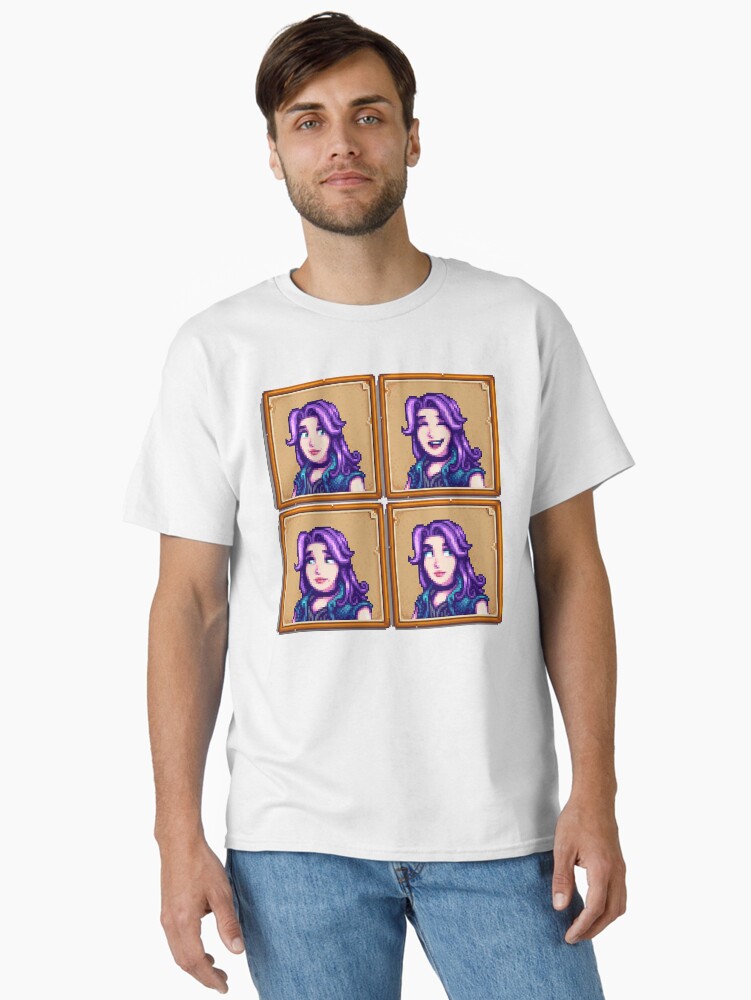 Aperçu 1 sur 7. T-shirt classique avec l'œuvre Stardew Valley - Abigaïl créée et vendue par MrCarlosShop.