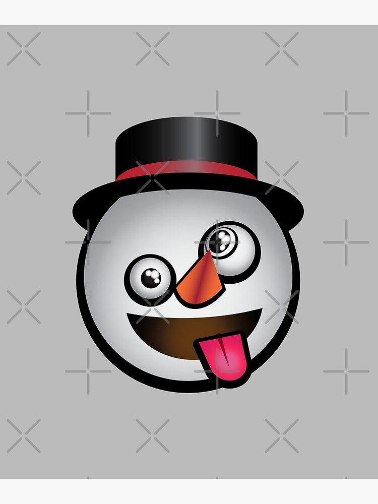 "Silly Mr. Snowman Emoji from Winter Wonderland" Poster for Sale by