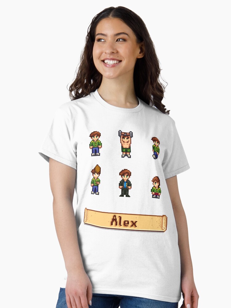 Aperçu 2 sur 7. T-shirt classique avec l'œuvre Sprites de Stardew Valley - Alex créée et vendue par MrCarlosShop.
