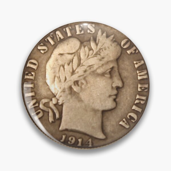 Item preview, 1914 Barber Dime designed and sold by coinsxcrochet.