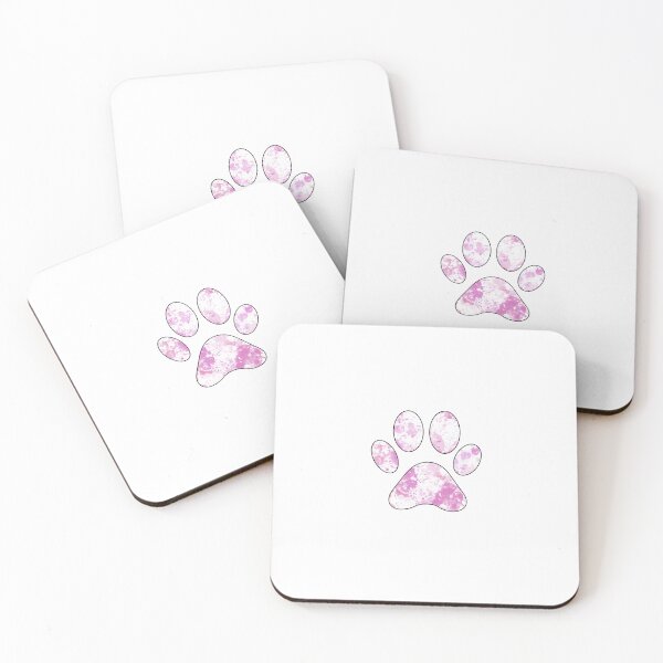 Item preview, pink paint - dog's paw sticker designed and sold by Kiniusia.