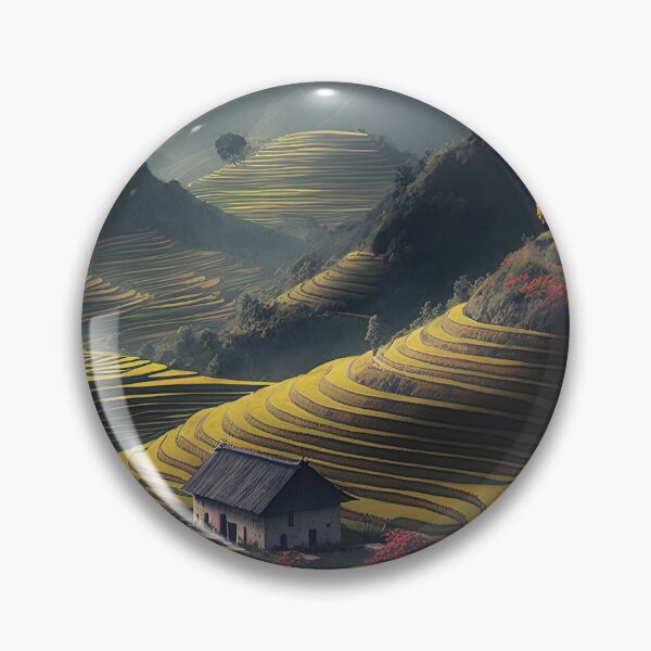 Item preview, Beautiful landscape countryside artwork - Vietnam Terraced fields 10 designed and sold by jetaiart.