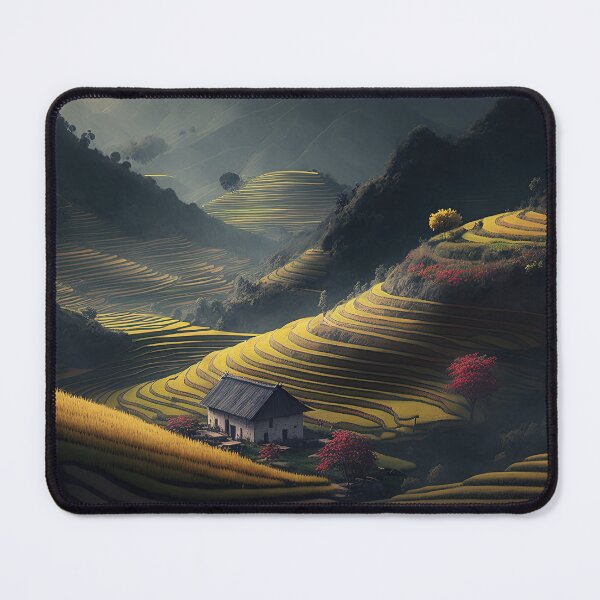 Item preview, Beautiful landscape countryside artwork - Vietnam Terraced fields 10 designed and sold by jetaiart.