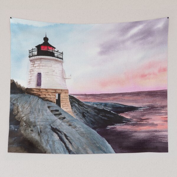Item preview,  Watercolor Castle Hill Lighthouse designed and sold by MaryWatercolor.
