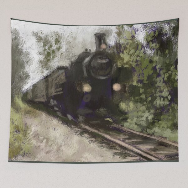 Item preview, Impressionistic Railroad  designed and sold by TheArtCave.