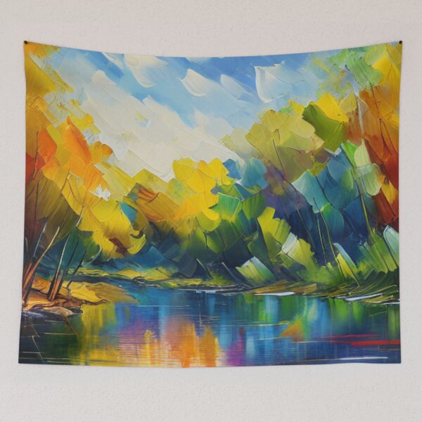 Artikelvorschau, Flusslandschaft entworfen und verkauft von HOMEDESIGNPRINT.