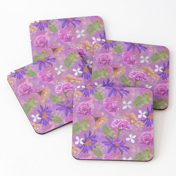 Item preview, Pink Carnation and Gerbera Seamless  Pattern Design  designed and sold by Tina Veenstra.