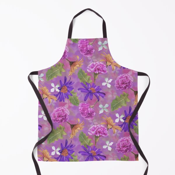 Item preview, Pink Carnation and Gerbera Seamless Pattern Design designed and sold by Tina Veenstra.