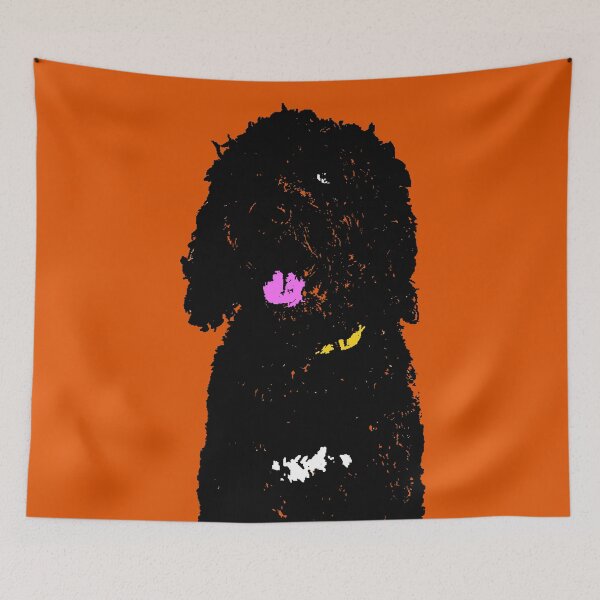 Item preview, Portuguese Water Dog Design in orange - Pet Pop Art - Animal Pop Art, Bespoke Options designed and sold by StudioFlea.