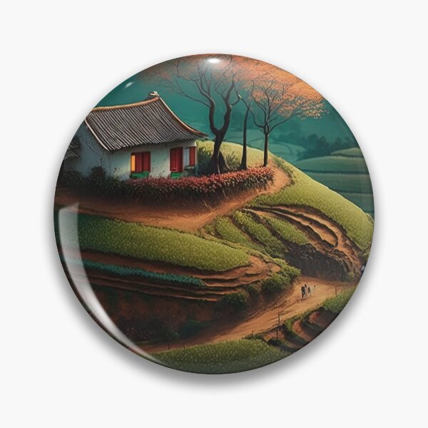 Item preview, Beautiful landscape countryside artwork - Vietnam Terraced fields 07 designed and sold by jetaiart.
