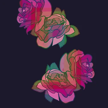 Artwork thumbnail, Faded Roses Pattern by Sierra Lanfranco