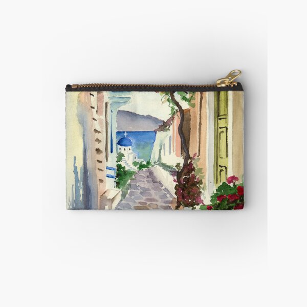 Item preview, Watercolor greek street designed and sold by MaryWatercolor.